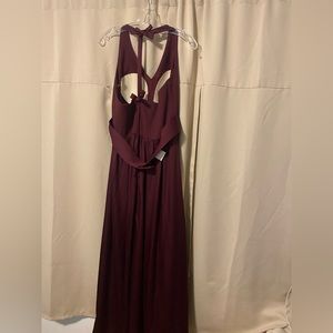 Vera wang white bridesmaid dress in maroon size 14